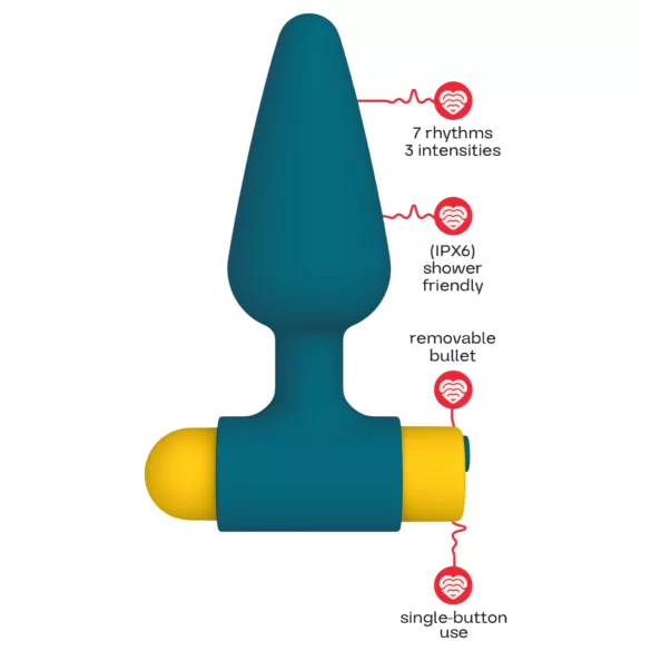 Dreamtoys Love Signal - vibrierender Analplug (grün)