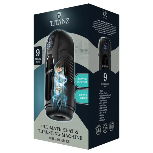 Titanz Ultimate Heat & Thrusting - Automatischer Masturbator (schwarz)