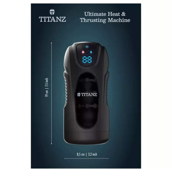 Titanz Ultimate Heat & Thrusting - Automatischer Masturbator (schwarz)