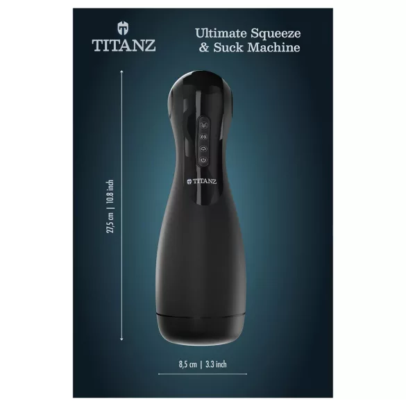 Titanz Ultimate Squeeze & Suck - automatische Masturbator (schwarz)