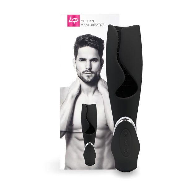 LoversPremium Vulcan - Wiederaufladbarer, wasserdichter Masturbator (Schwarz)