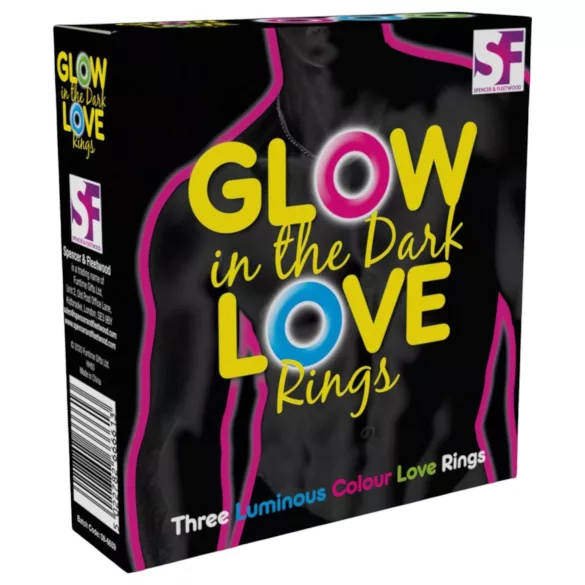Love Rings - leuchtende Penisringe-Set für die Nacht (3 Stk.)