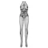 Obsessive G308 - gemustertes Neckholder Netz-Overall - Schwarz (S-L)