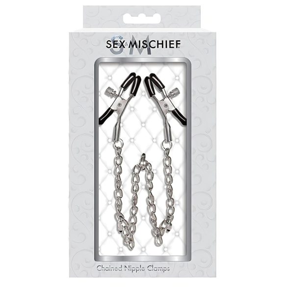 S&M - Brustwarzenklemmen mit Kette (1 Paar)
