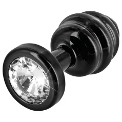 DIOGOL Anni - gerippter Analplug - Schwarz - (3 cm)