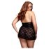 BACI Plus Size - Halsband-Spitzenbabydoll - Schwarz (XL-XXL)