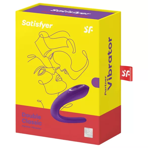 Satisfyer Double Classic - wasserdichter, wiederaufladbarer Paarvibrator (lila)