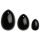 La Gemmes Yoni - Geishakugel-Set - Schwarzer Obsidian (3 Stück)