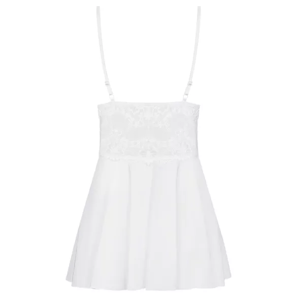 Obsessive 810-BAB-2 - Spitzen Babydoll und String (weiß) - L/XL