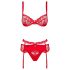Obsessive Heartina - Dessous-Set (Rot) - L/XL