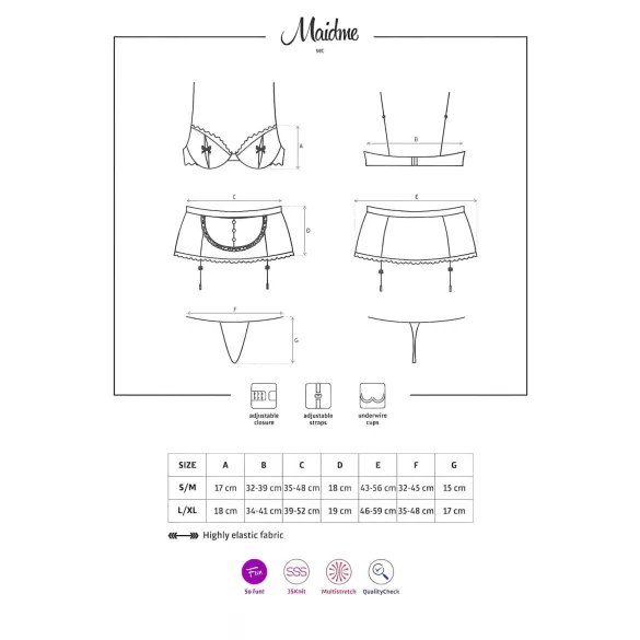 Obsessive Maidme - sexy Zimmermädchen-Set (6-teilig)
