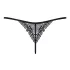 Obsessive Intensa - Riemen-Spitzen-Tanga (schwarz) - L/XL