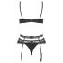 Obsessive Heartina - Dessous-Set (schwarz) - L/XL