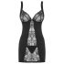 Obsessive Heartina - Nachthemd und String (schwarz) - L/XL