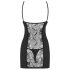 Obsessive Heartina - Nachthemd und String (schwarz) - L/XL