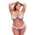 Baci Plus Size - Blumige, Spitzendessous-Set (weiß)