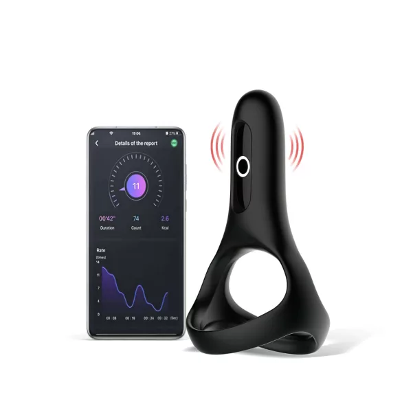 Magic Motion Rise - Intelligenter Vibrationspenisring (schwarz)
