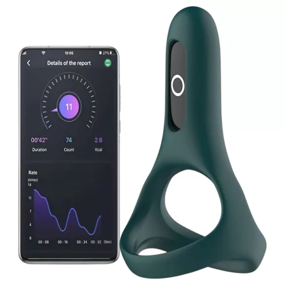 Magic Motion Rise - App-gesteuerter Vibrations-Penisring für Männer (grün)