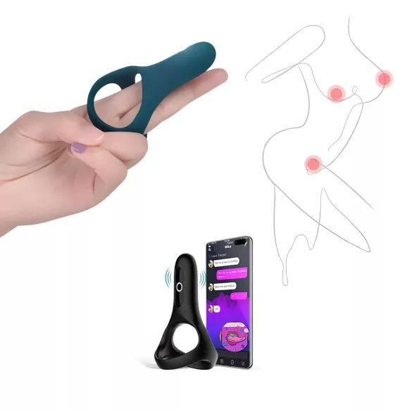 Magic Motion Rise - App-gesteuerter Vibrations-Penisring für Männer (grün)
