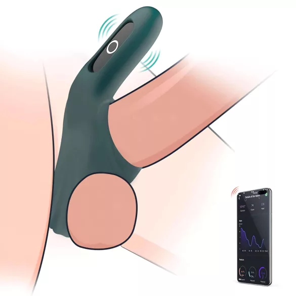 Magic Motion Rise - App-gesteuerter Vibrations-Penisring für Männer (grün)