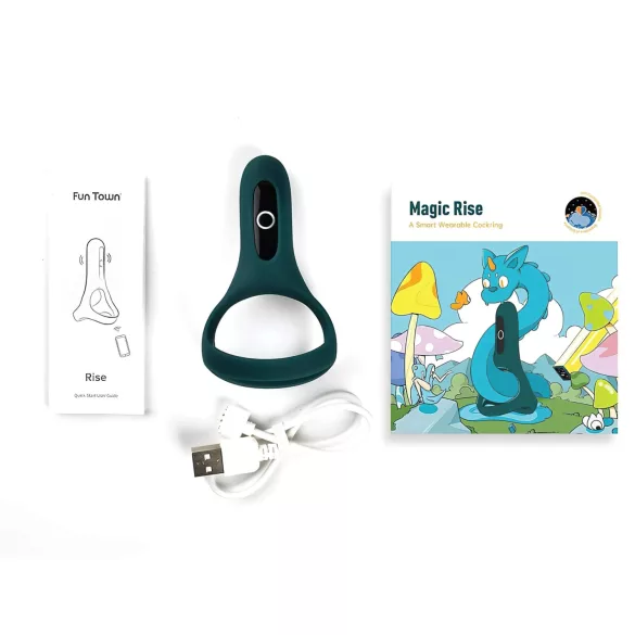 Magic Motion Rise - App-gesteuerter Vibrations-Penisring für Männer (grün)