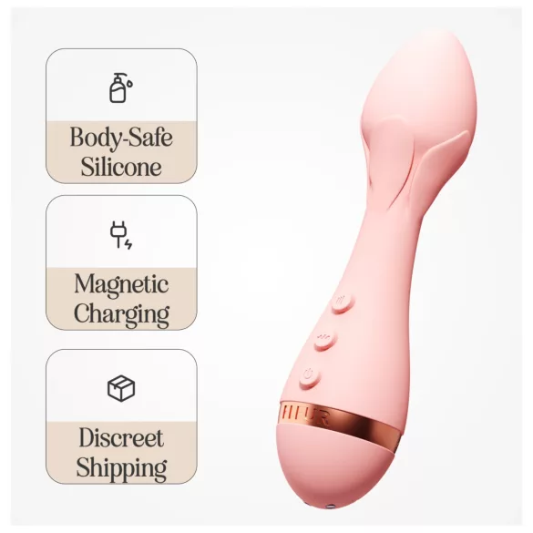 Vush Fleur - Akku-betriebener, wasserdichter Massagevibrator (pink)