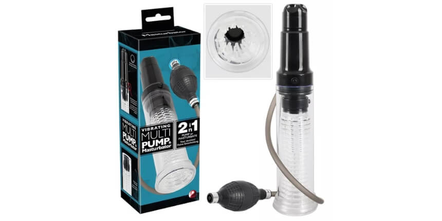 You2Toys - 2in1 Penispumpe & Masturbator (transparent)